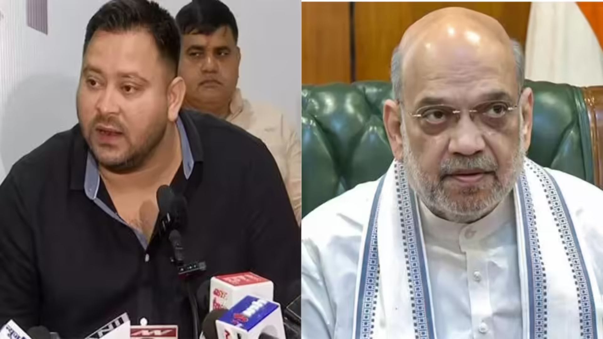 🔥 ‘Beedi’ Insult vs. ‘Favourite CM’: Amit Shah Launches Scathing Attack on Tejashwi Over Stalin Link